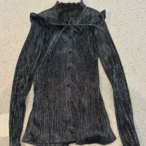 Maje Size 1 Metallic Button Down